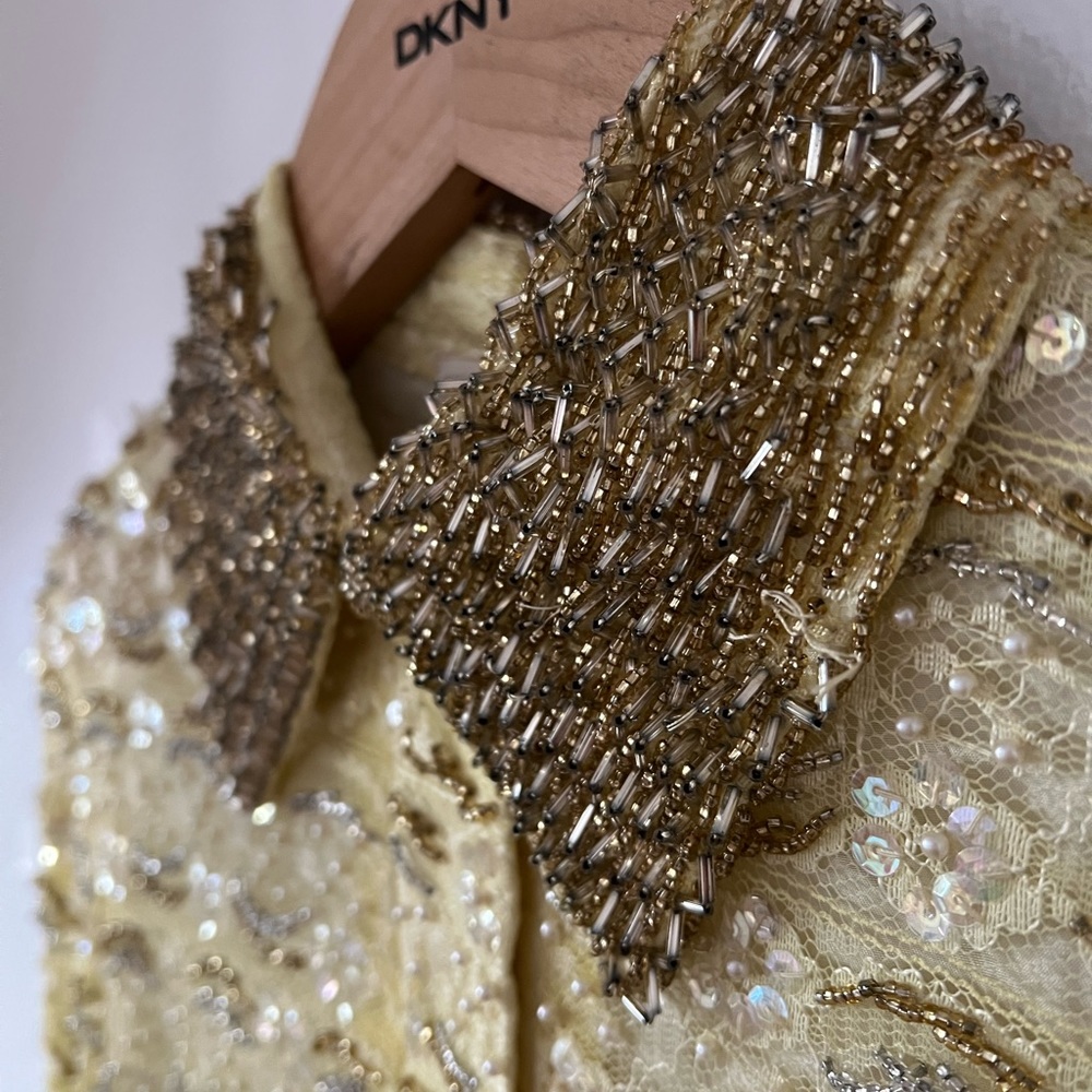 VTG 60s RARE beaded all over shift dress - Picture 12 of 16